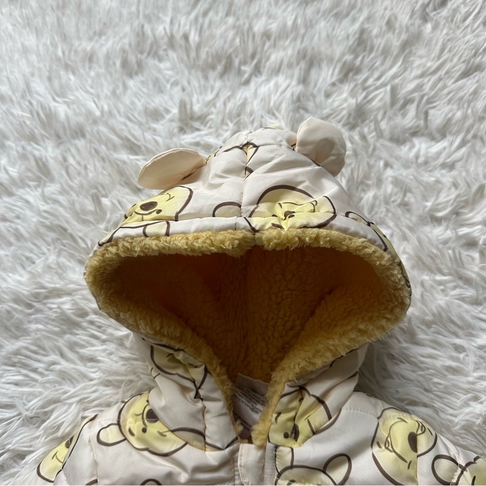 Disney Baby Winnie The Pooh Zip Up Snowsuit New Without Tags Size 3 To 6 Months - Picture 3 of 9